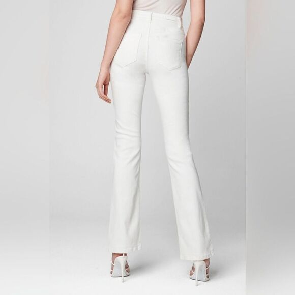 Blank NYC Women's Sz 27 White The Hoyt High-Rise Mini Flare Denim Jeans $98 - Picture 2 of 14